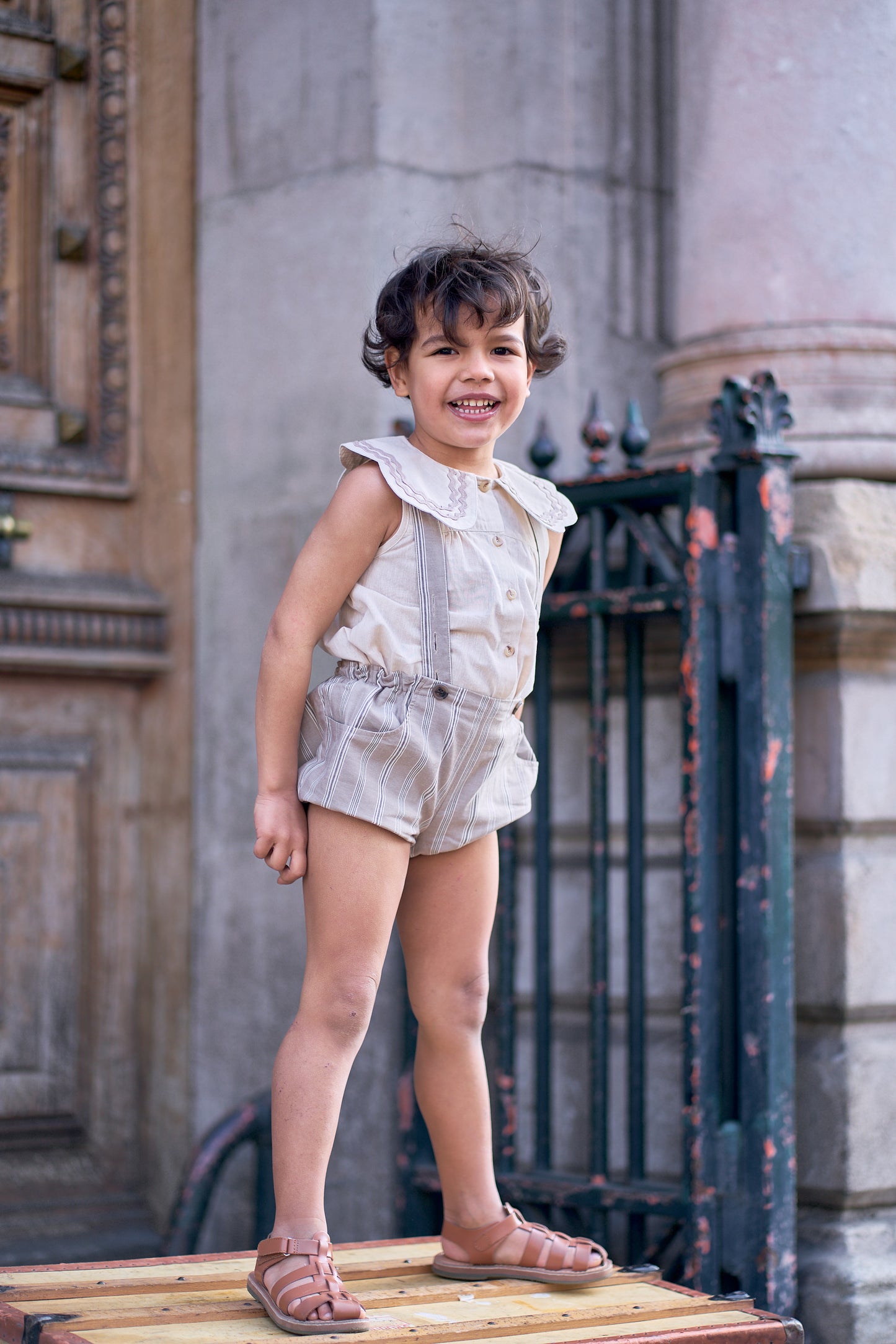 Bloomer straps TERNES - dark beige stripes [Maison Marelle] (26SS)