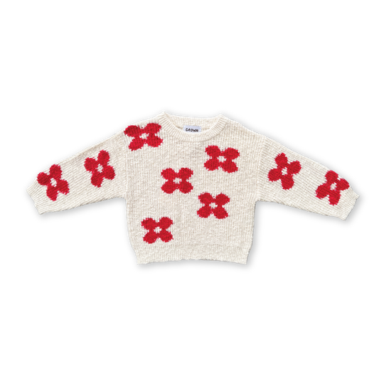 Knitted Posy Pull Over - Milk [GROWN](25W)