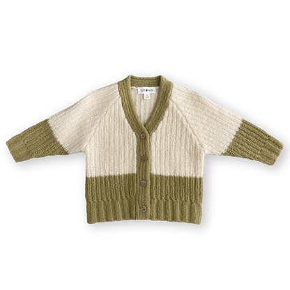 [GROWN] Merino Wool Cardigan (Sage/Milk) - HW24