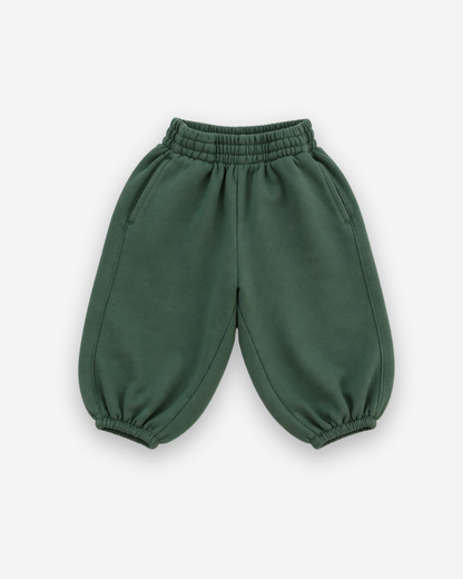 Organic French terry bottom - Grass Green [EARTH THE ARCHIVE] (26AW)