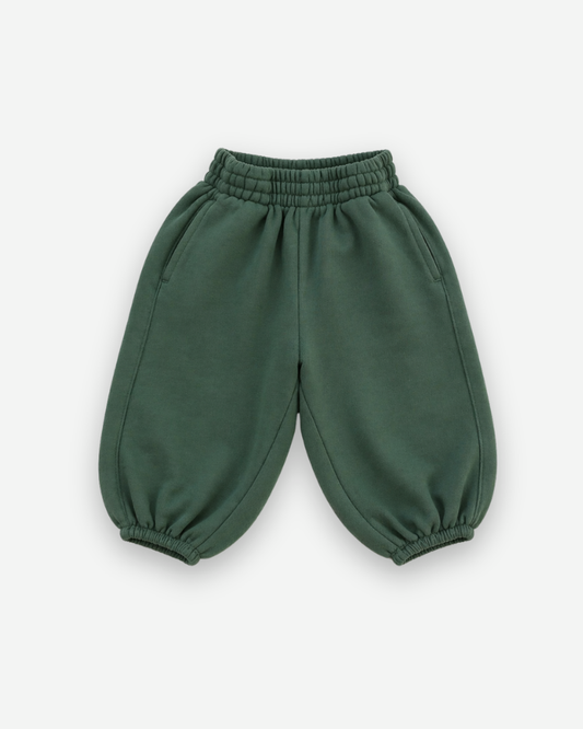 Organic French terry bottom - Grass Green [EARTH THE ARCHIVE] (26AW)
