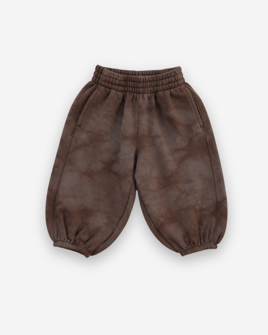 Organic French terry bottom - Brown Tie Dye [EARTH THE ARCHIVE] (26AW)
