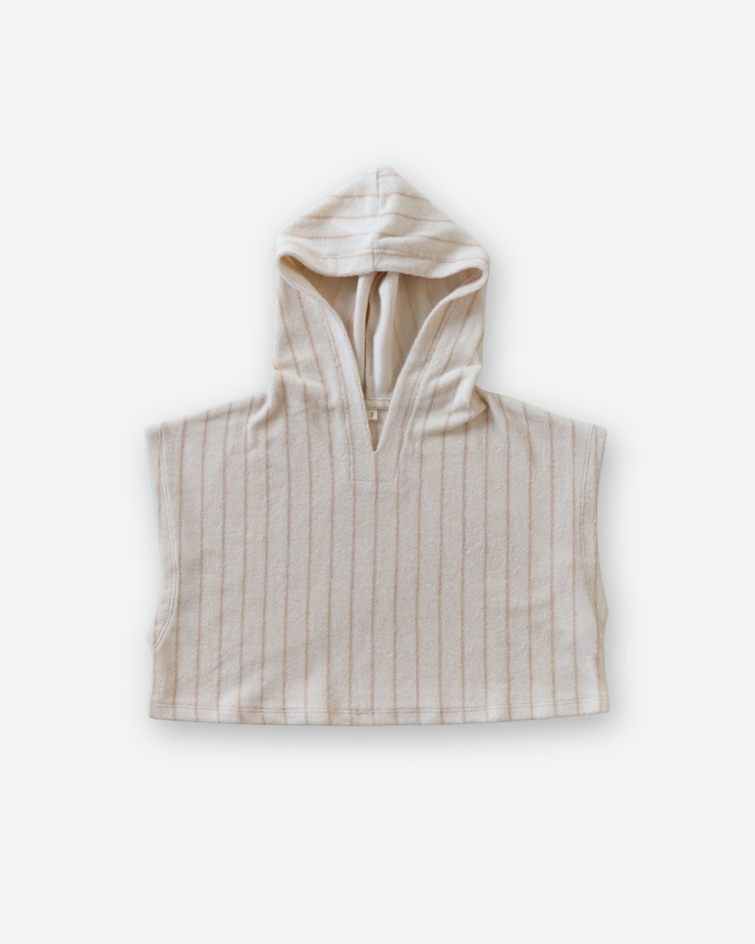 Hoodie cape - Beige Stripe [EARTH THE ARCHIVE] (26AW)