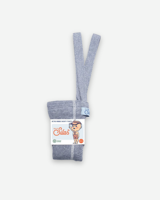 Retro Ribbed Shorty Tights - Marshmallow Sky [SILLY Silas]