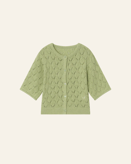 Leaf Breeze Knit Cardigan - Olive [Doucement] (26SS)