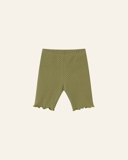 Dot Biker Shorts - Olive [Doucement] (26SS)