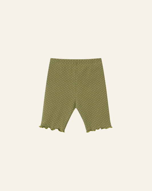 Dot Biker Shorts - Olive [Doucement] (26SS)