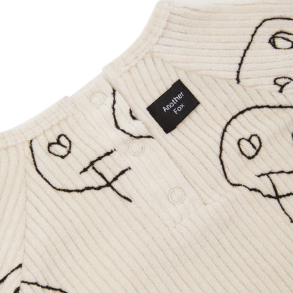 FREDS FACE CORD BABY LONGSLEEVE BODYSUIT [Another Fox]