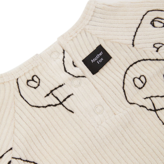 FREDS FACE CORD BABY LONGSLEEVE BODYSUIT [Another Fox]