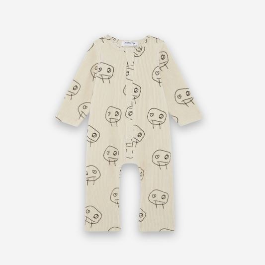 FREDS FACE CORD BABY LONGLEG ROMPER [Another Fox]