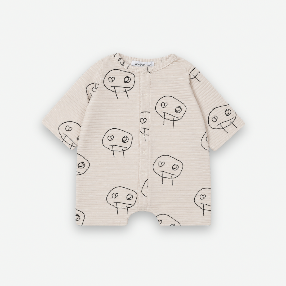 FREDS FACE CORD BABY SHORTLEG ROMPER [Another Fox]