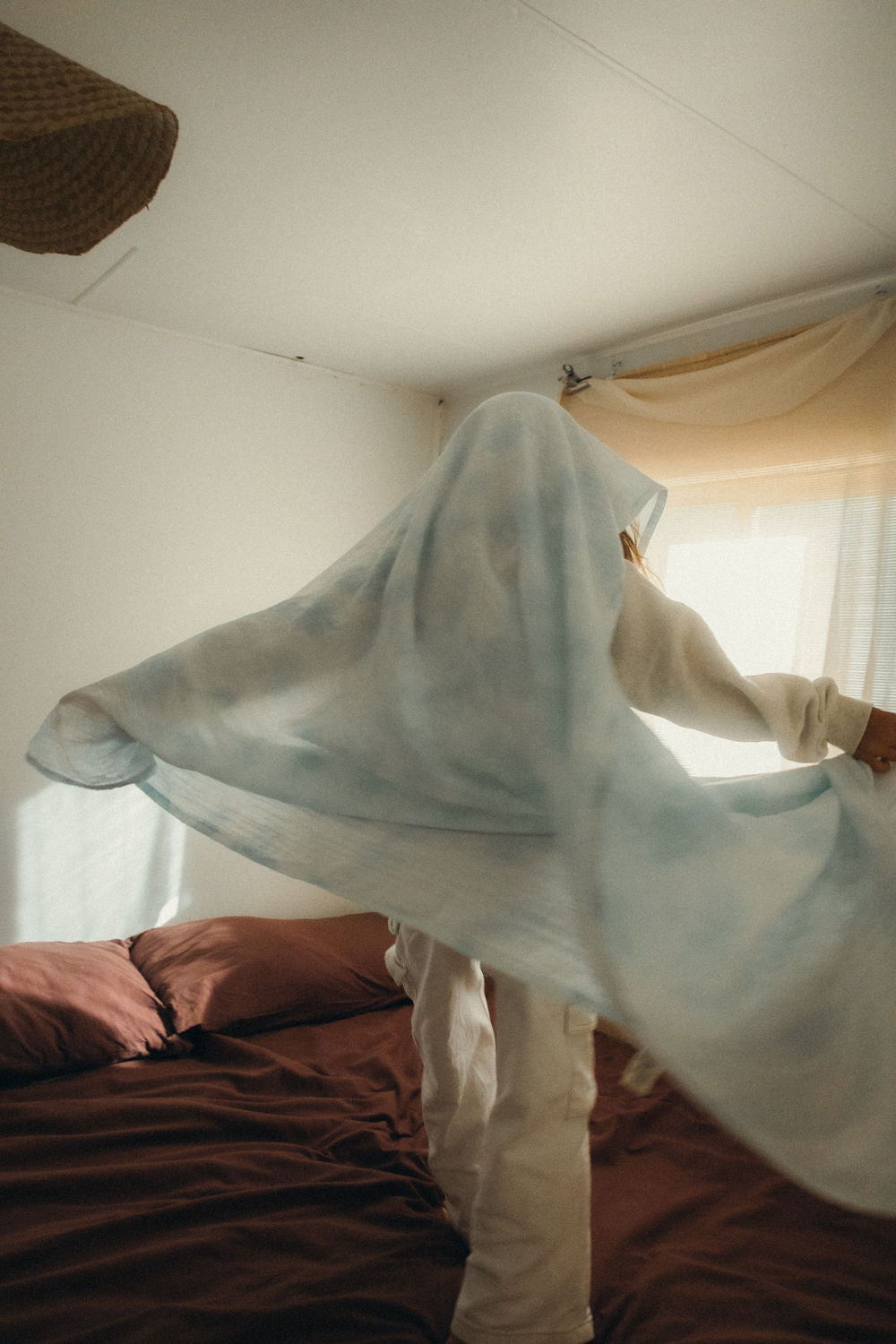 Hand Tie Swaddle - Blue Tie Dye [EARTH THE ARCHIVE]