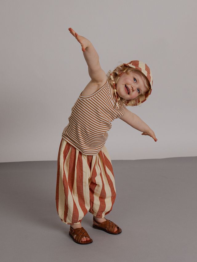 Tomato Stripes Bucket Sun Hat [organic zoo] (26SS)