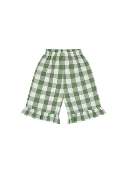 Dill Gingham Frill Culottes [organic zoo] (26SS)