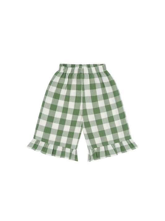Dill Gingham Frill Culottes [organic zoo] (26SS)
