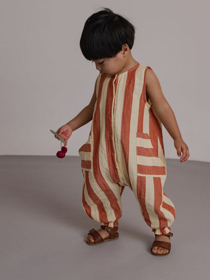 Tomato Stripes Jumpsuit [organic zoo] (26SS)