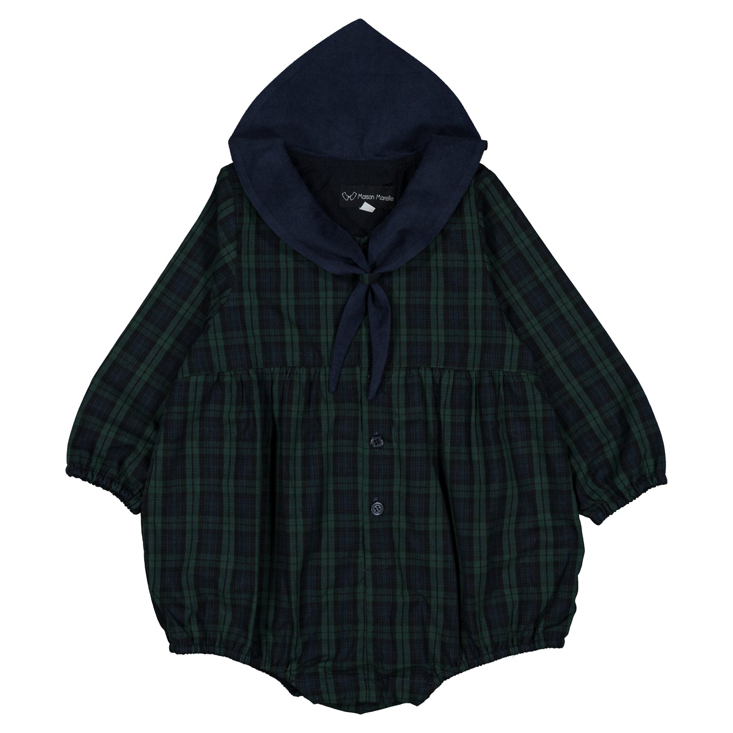 Romper ROI - tartan green & blue [Maison Marelle](25AW Drop1)