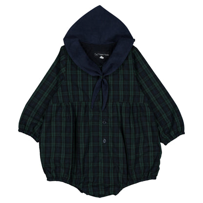 Romper ROI - tartan green & blue [Maison Marelle](25AW Drop1)