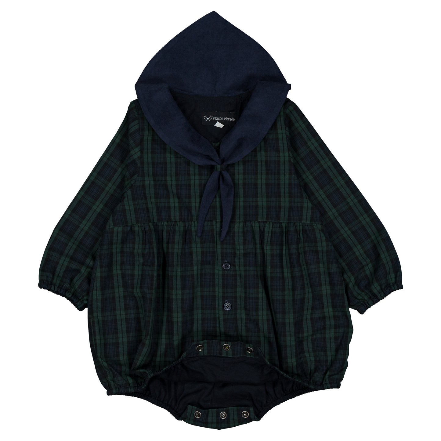 Romper ROI - tartan green & blue [Maison Marelle](25AW Drop1)