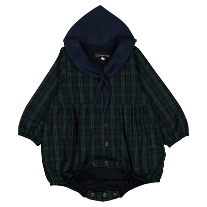 Romper ROI - tartan green & blue [Maison Marelle](25AW Drop1)