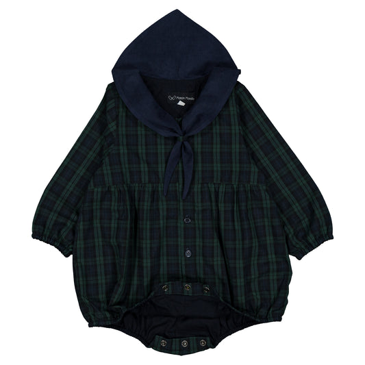 Romper ROI - tartan green & blue [Maison Marelle](25AW Drop1)