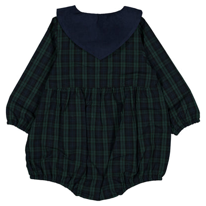 Romper ROI - tartan green & blue [Maison Marelle](25AW Drop1)
