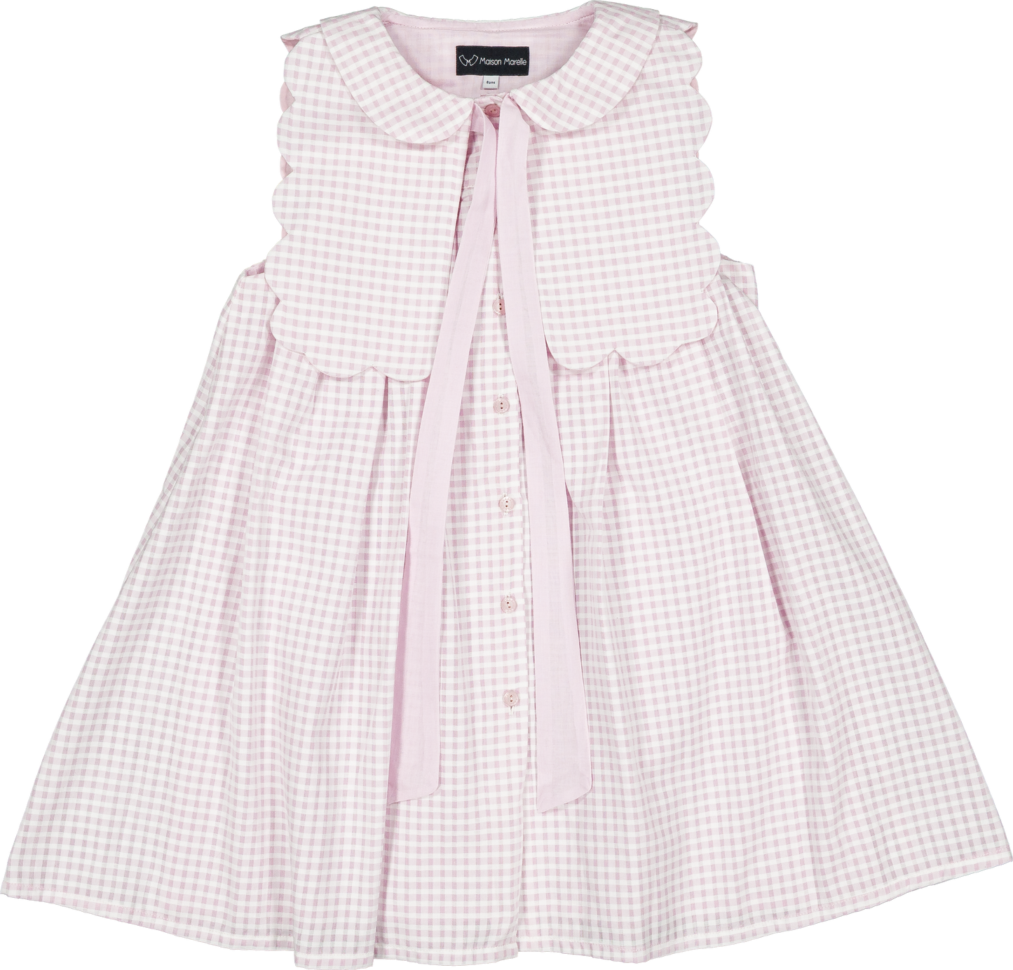 Dress ELYSEE - pink gingham [Maison Marelle] (26SS)