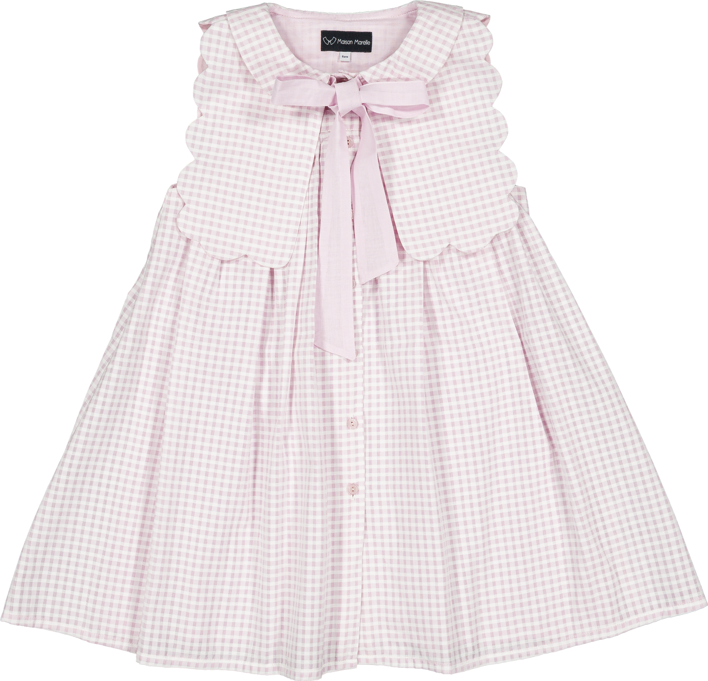 Dress ELYSEE - pink gingham [Maison Marelle] (26SS)