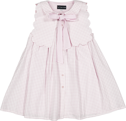 Dress ELYSEE - pink gingham [Maison Marelle] (26SS)