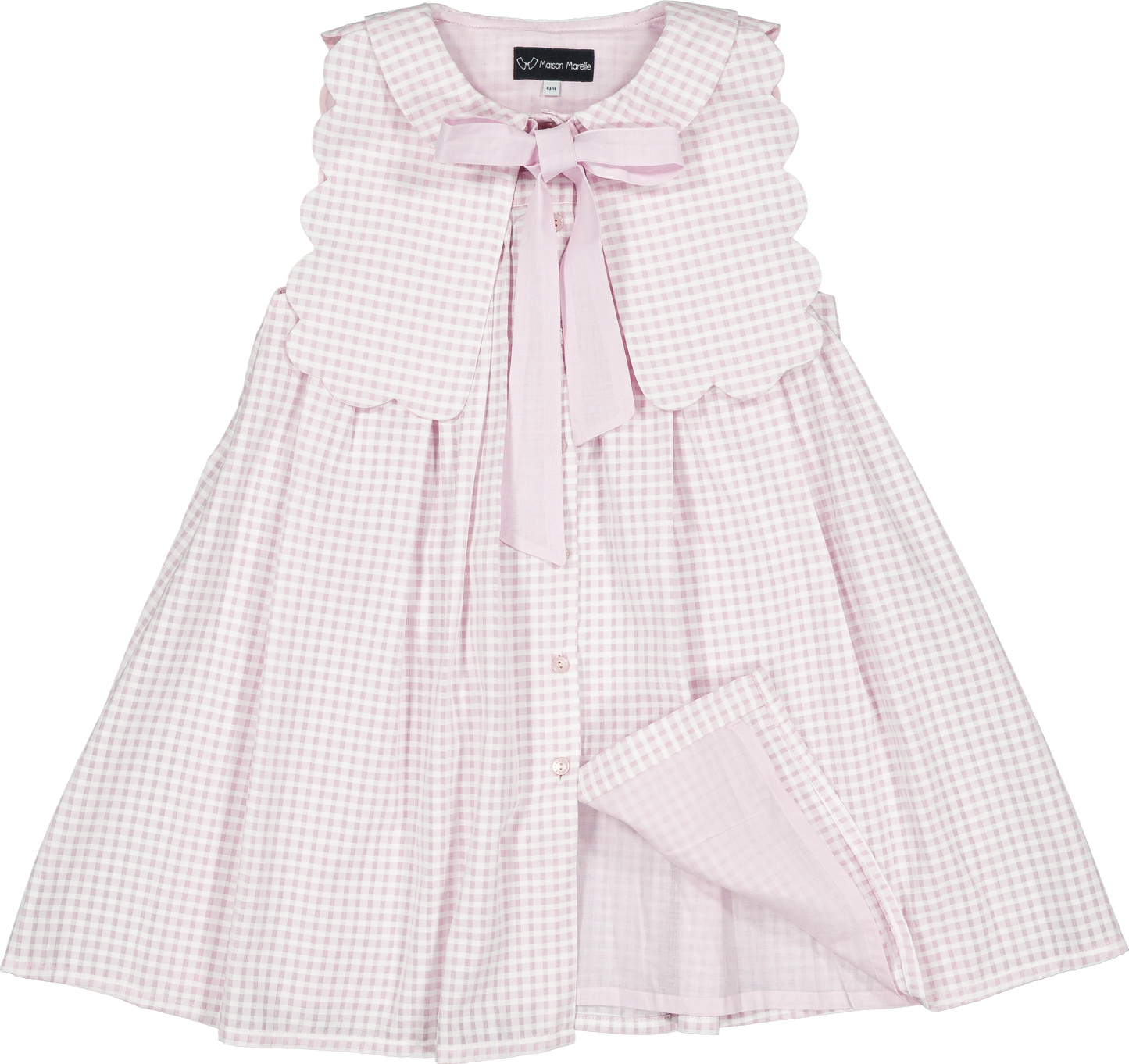 Dress ELYSEE - pink gingham [Maison Marelle] (26SS)