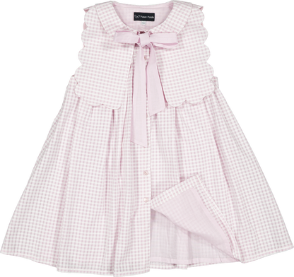 Dress ELYSEE - pink gingham [Maison Marelle] (26SS)