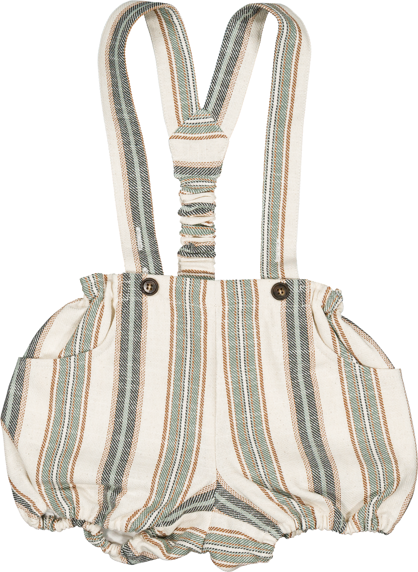 Bloomer straps TERNES - wide green stripes [Maison Marelle] (26SS)