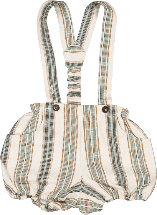 Bloomer straps TERNES - wide green stripes [Maison Marelle] (26SS)