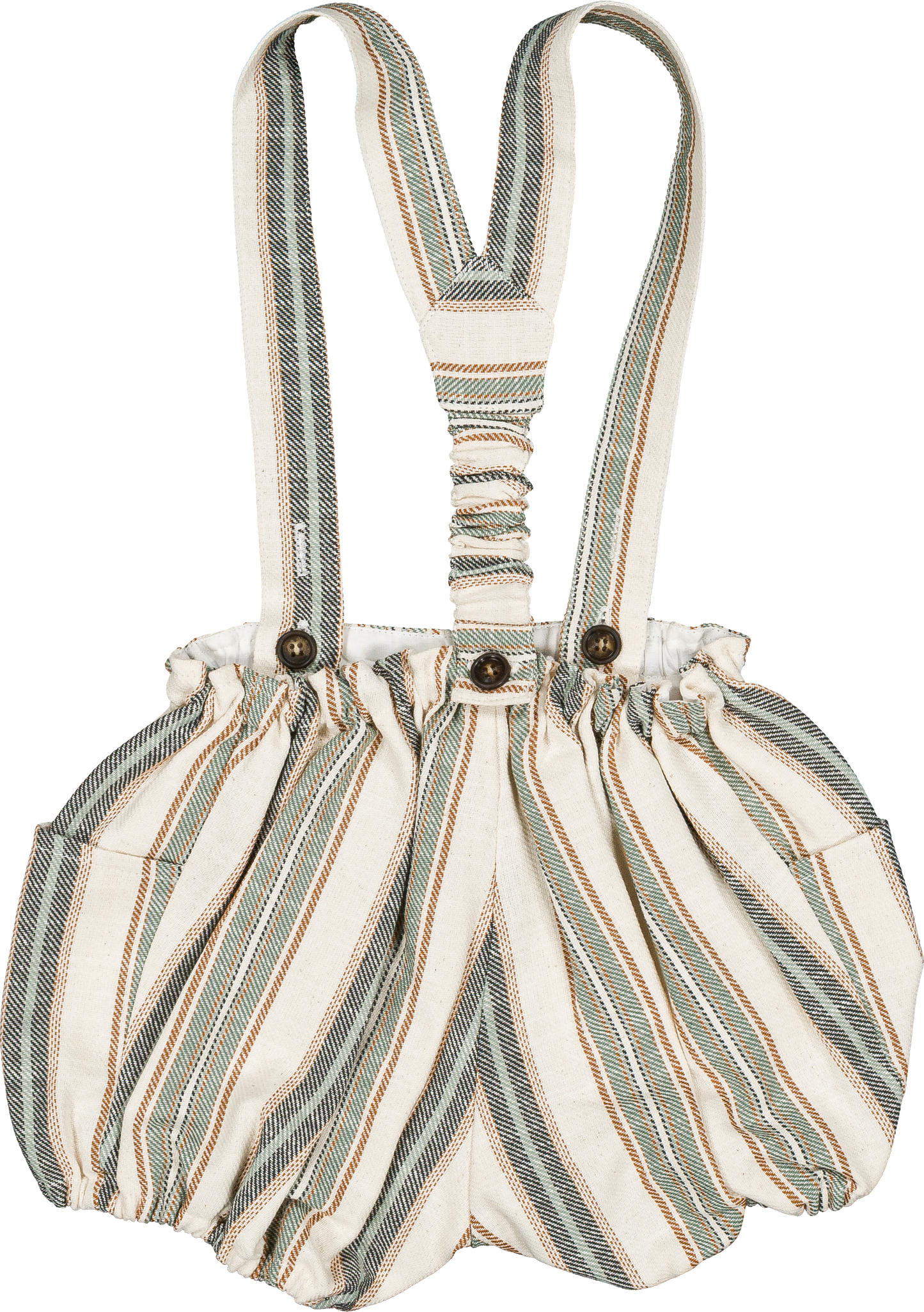Bloomer straps TERNES - wide green stripes [Maison Marelle] (26SS)
