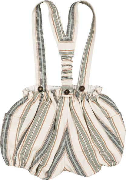 Bloomer straps TERNES - wide green stripes [Maison Marelle] (26SS)