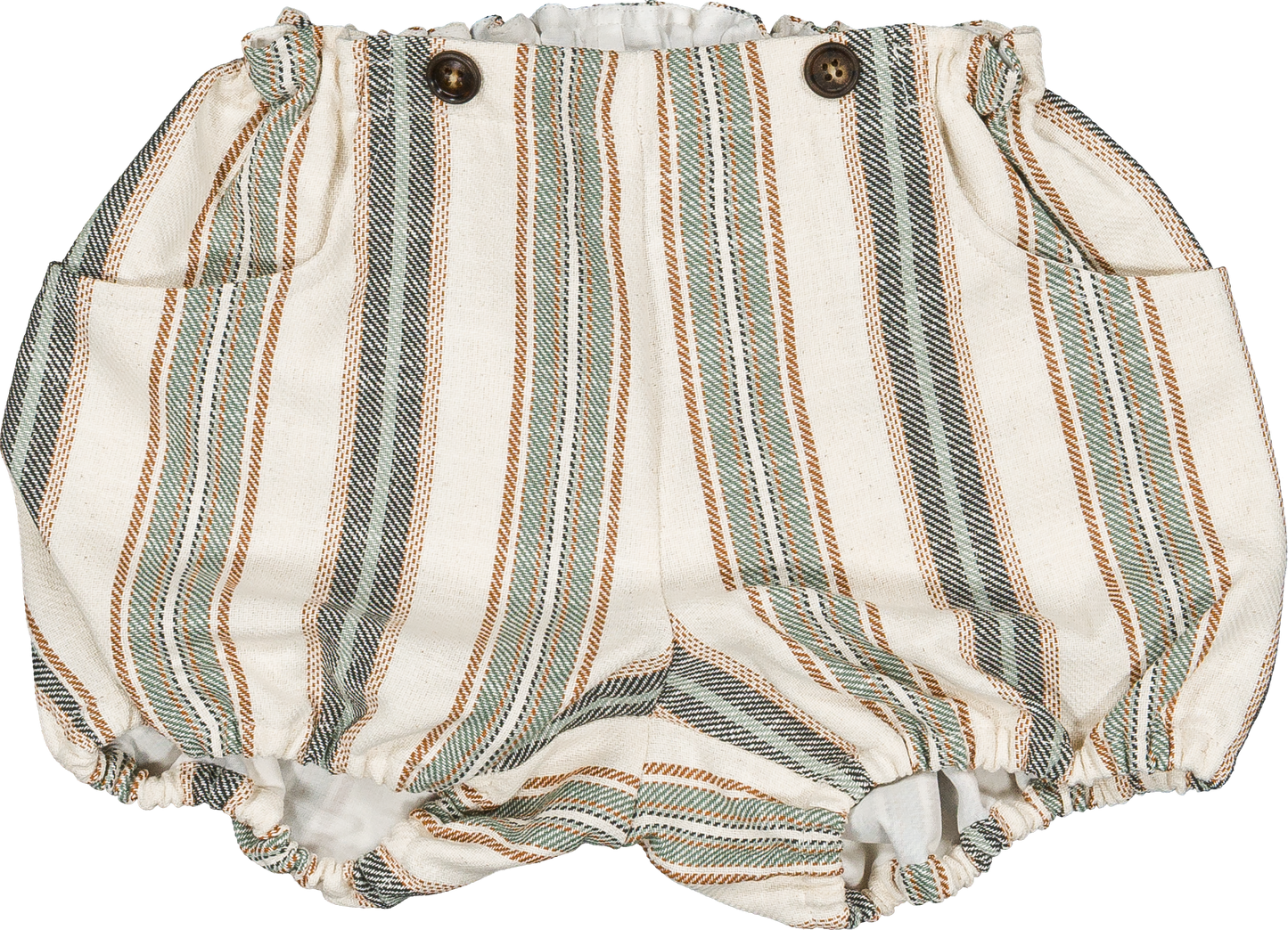 Bloomer straps TERNES - wide green stripes [Maison Marelle] (26SS)