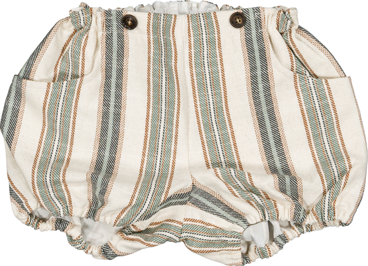 Bloomer straps TERNES - wide green stripes [Maison Marelle] (26SS)