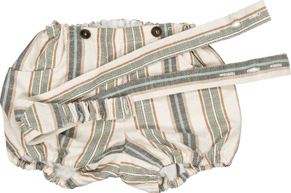 Bloomer straps TERNES - wide green stripes [Maison Marelle] (26SS)