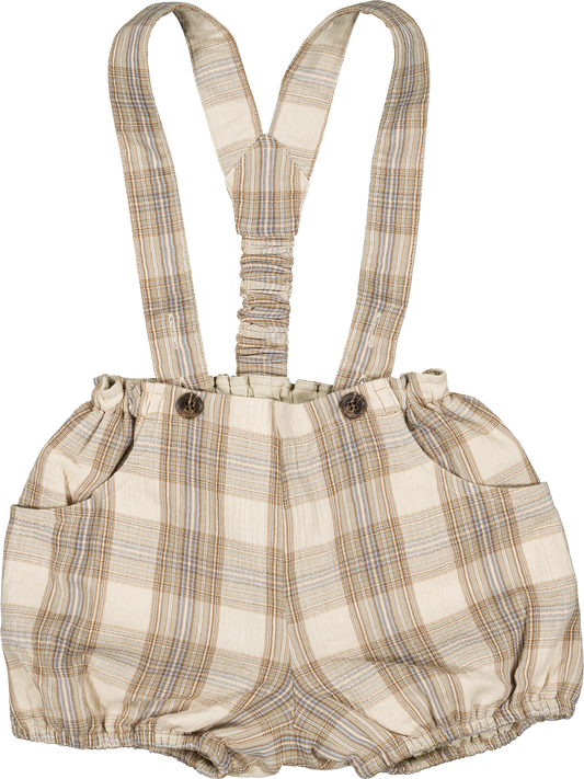Bloomer straps TERNES - soft green tartan [Maison Marelle] (26SS)