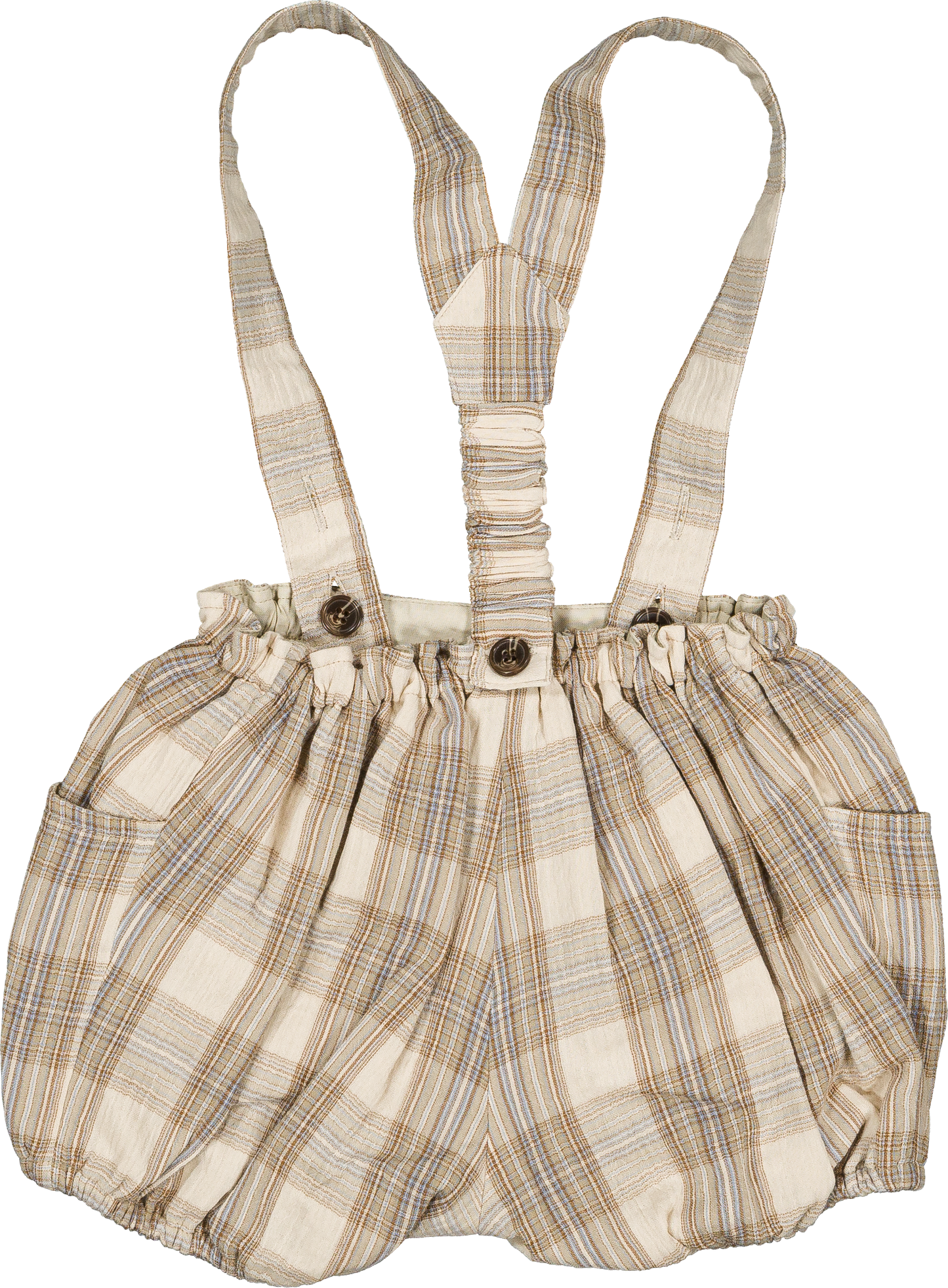 Bloomer straps TERNES - soft green tartan [Maison Marelle] (26SS)