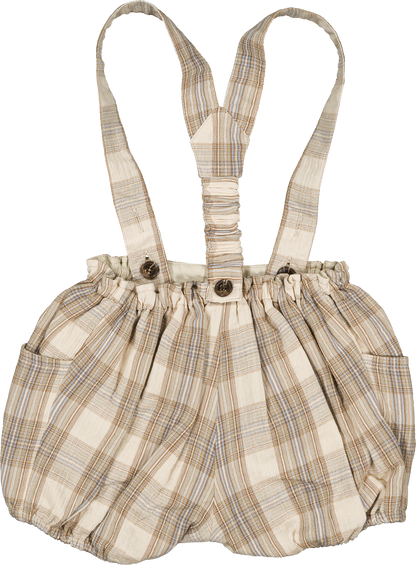 Bloomer straps TERNES - soft green tartan [Maison Marelle] (26SS)