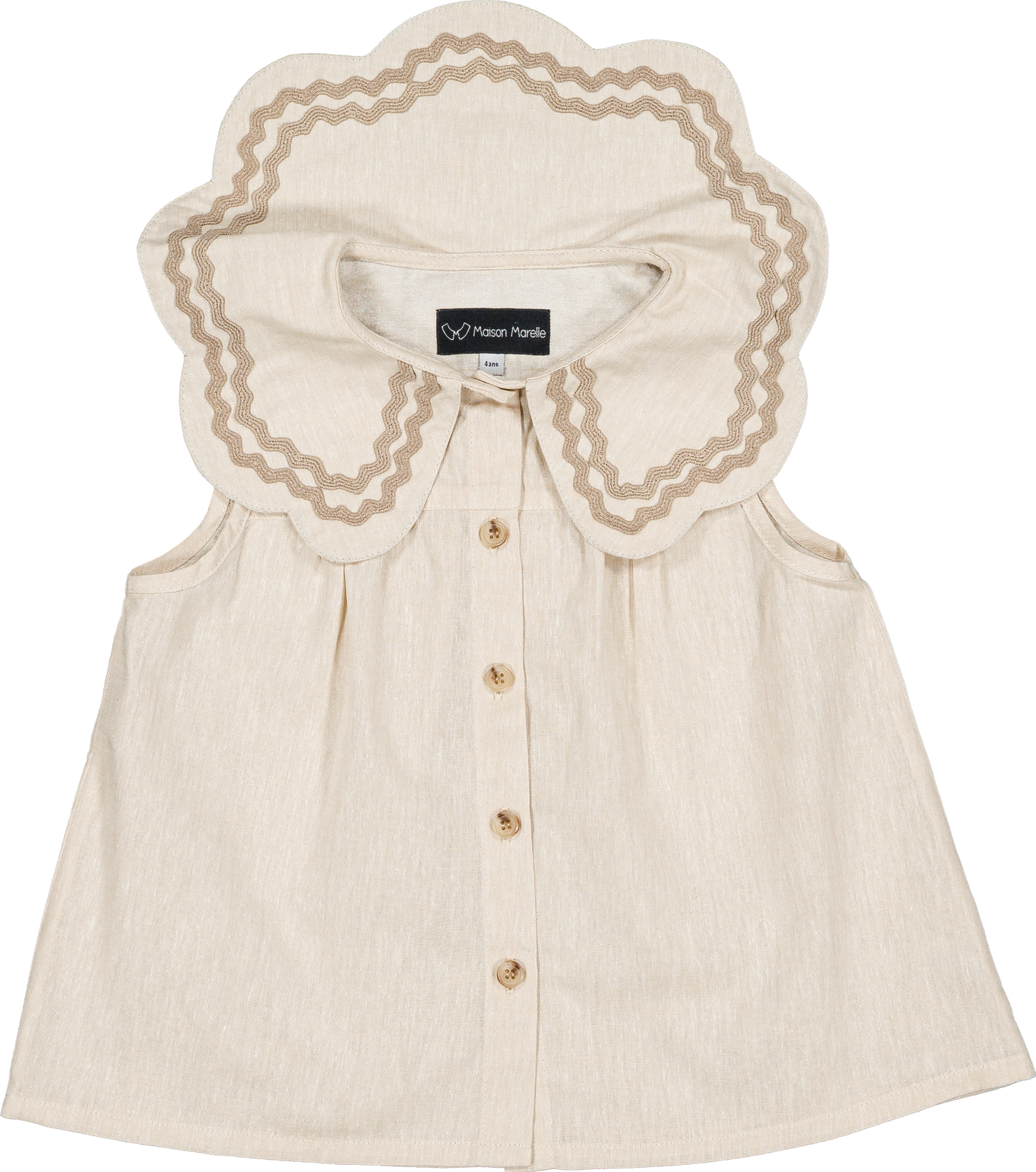 Shirt BAUME - beige linen [Maison Marelle] (26SS)