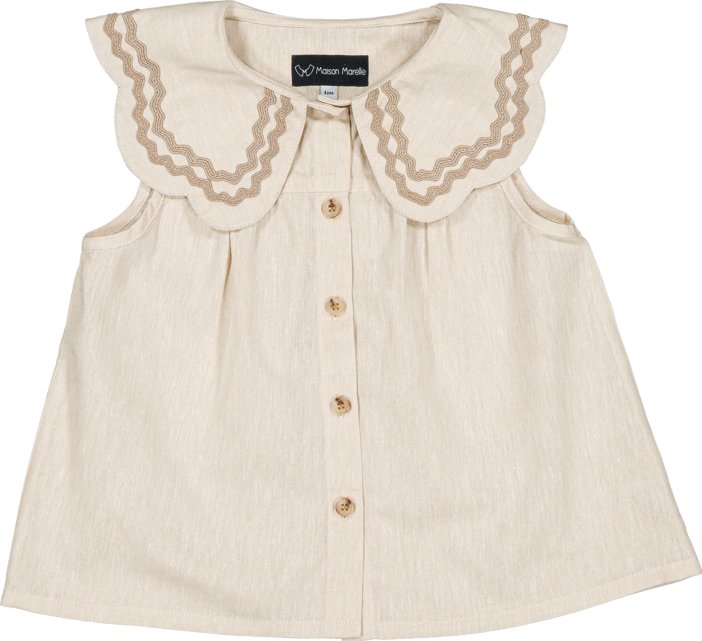 Shirt BAUME - beige linen [Maison Marelle] (26SS)