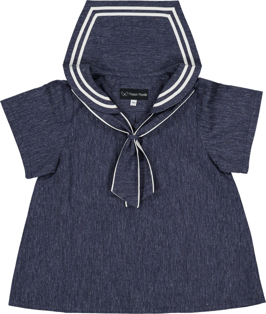 Blouse MAHON - navy blue [Maison Marelle] (26SS)