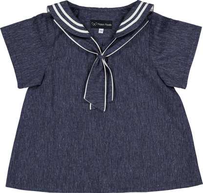 Blouse MAHON - navy blue [Maison Marelle] (26SS)