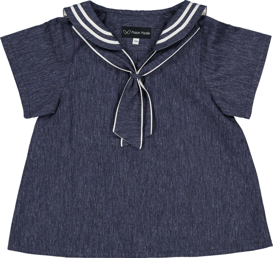 Blouse MAHON - navy blue [Maison Marelle] (26SS)