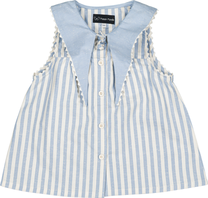 Shirt TRUDAINE - blue stripes [Maison Marelle] (26SS)