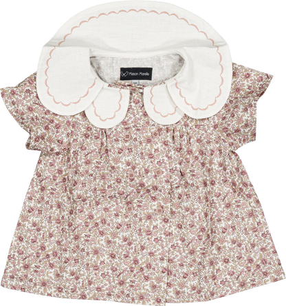Blouse NOLLET - pink flowers [Maison Marelle] (26SS)