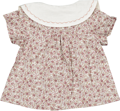 Blouse NOLLET - pink flowers [Maison Marelle] (26SS)
