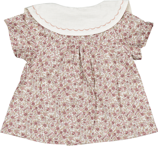 Blouse NOLLET - pink flowers [Maison Marelle] (26SS)